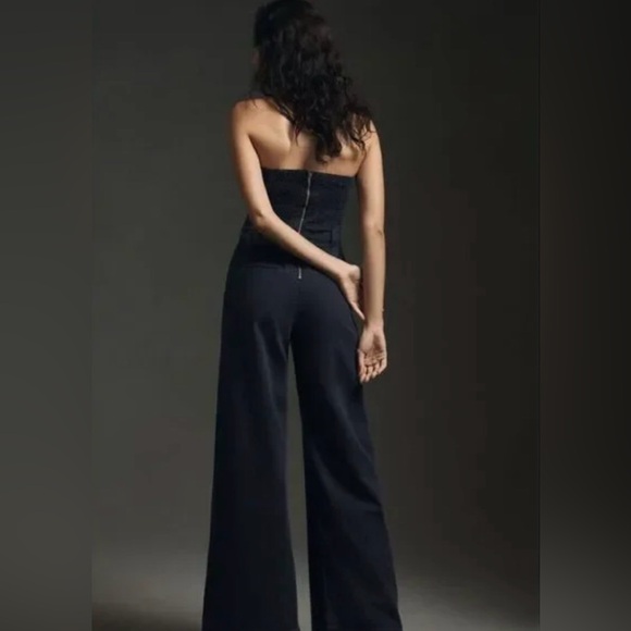 Anthropologie Pilcro The Skipper Strapless Cropped Wide Leg Jumpsuit - Picture 4 of 15